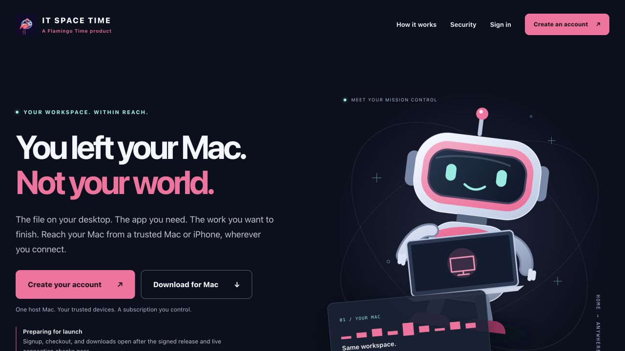 Your space, connected. — IT Space Time public site preview